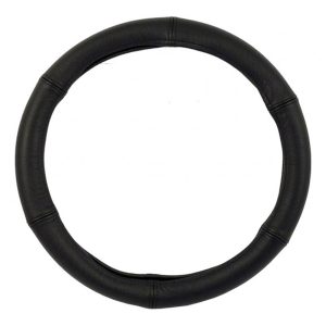 CarCommerce - ΡΑΦΤΟ ΚΑΛΥΜΜΑ ΤΙΜΟΝΙΟΥ STANDARD 39-41 cm (ΜΑΥΡΟ/ΜΑΥΡΕΣ ΡΑΦΕΣ/ΔΕΡΜΑΤΙΝΗ) - 1 τεμ. (61381-CC)