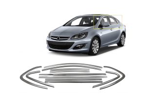 TRIM ΠΑΡΑΘΥΡΩΝ ΑΥΤΟΚΟΛΛΗΤΑ ΧΡΩΜΙΟΥ 12ΤΕΜ. ΓΙΑ OPEL ASTRA J 4D 2012+