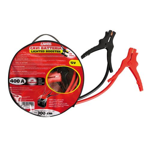 Εικόνα 3 από 4 — Καλώδια Φορτισης 300CM 400AMP 12V με φως LED