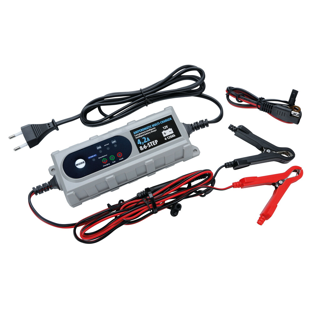 Εικόνα 1 από 4 — ΦΟΡΤΙΣΤΗΣ ΜΠΑΤΑΡΙΑΣ AMPEROMATIC MULTI-CHARGER 12V 4,2A 4>120Ah STD-SMF-EFB-AGM-START & STOP