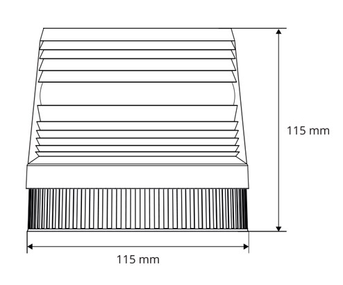 Εικόνα 2 από 3 — Amio Φάρος LED 12V 115x115mm Πορτοκαλί με Μαγνητική Βάση για Οχήματα Οδικής Βοήθειας/Έργων – 1 τεμ. (01276/AM)