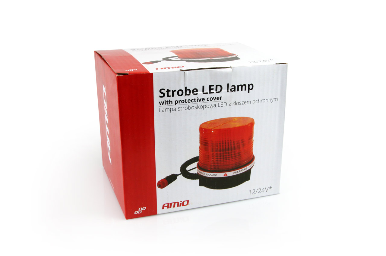 Εικόνα 3 από 3 — Amio Φάρος LED 12V 115x115mm Πορτοκαλί με Μαγνητική Βάση για Οχήματα Οδικής Βοήθειας/Έργων – 1 τεμ. (01276/AM)