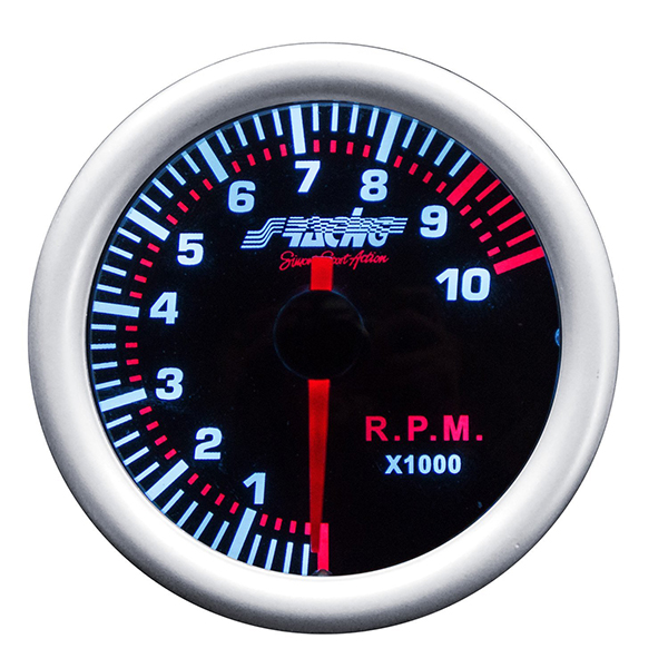 Εικόνα 1 από 2 — ΣΤΡΟΦΟΜΕΤΡΟ 0-10000rpm 52mm 2 INCH ΜΑΥΡΟ ΜΕ ΚΟΚΚΙΝΟ ΦΩΤΙΣΜΟ