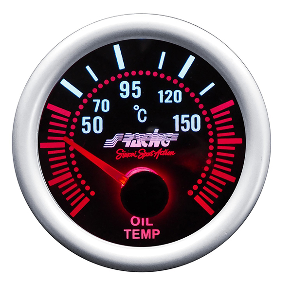 Εικόνα 1 από 1 — ΘΕΡΜΟΚΡΑΣΙΑ ΛΑΔΙΟΥ 52mm 2 INCH ΜΑΥΡΟ ΜΕ ΚΟΚΚΙΝΟ ΦΩΤΙΣΜΟ