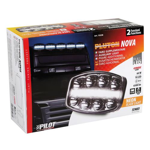 Εικόνα 3 από 7 — ΠΡΟΒΟΛΕΑΣ PLUTON NOVA 10-30V 18CREE LED 64W 6500lm ΚΑΡΦΙ ΜΕ NEON ΘΕΣΕΩΣ 245x170x89mm 1ΤΕΜ.