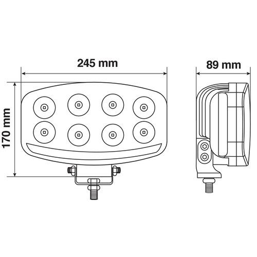 Εικόνα 5 από 8 — ΠΡΟΒΟΛΕΑΣ PLUTON NIX 10-30V 18CREE LED 64W 6500lm ΚΑΡΦΙ ΜΕ NEON ΘΕΣΕΩΣ 245x170x89mm 1ΤΕΜ.