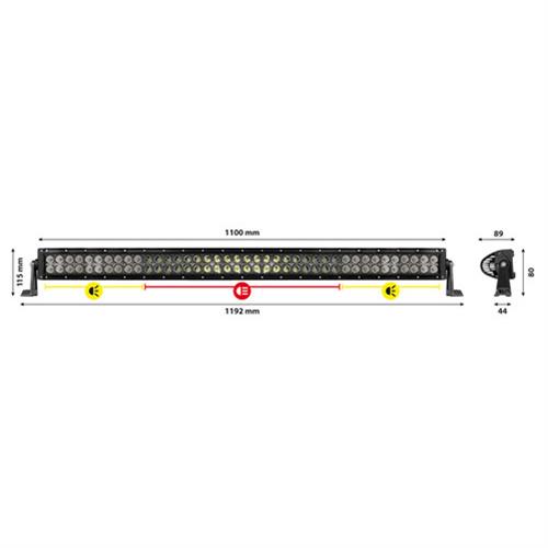 Εικόνα 2 από 7 — ΠΡΟΒΟΛΕΑΣ LIGHT BAR ΚΥΡΤΟΣ BL-110 16000lm 10/30V 240W 80LED ΚΑΡΦΙ/ΔΙΑΘΛΑΣΗΣ (1100x115x89mm) ΜΠΑΡΑ LED -1ΤΕΜ.
