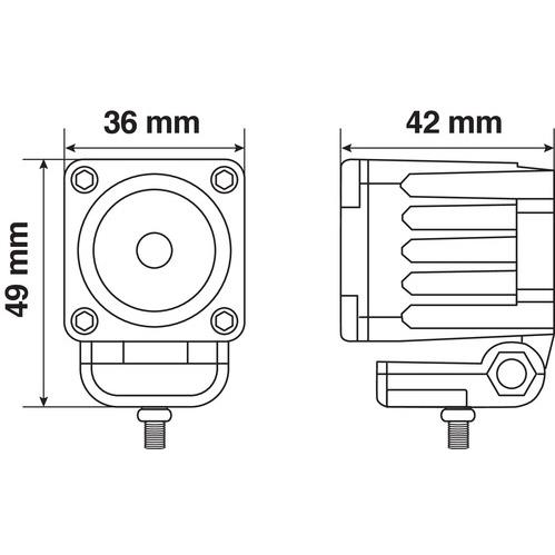 Εικόνα 3 από 5 — ΠΡΟΒΟΛΕΑΣ ΤΕΤΡΑΓΩΝΟΣ WL-19 1LED 10W 600lm 9-32V 36x49x42mm ΦΩΣ ΔΙΑΘΛΑΣΗΣ 1 ΤΕΜ.