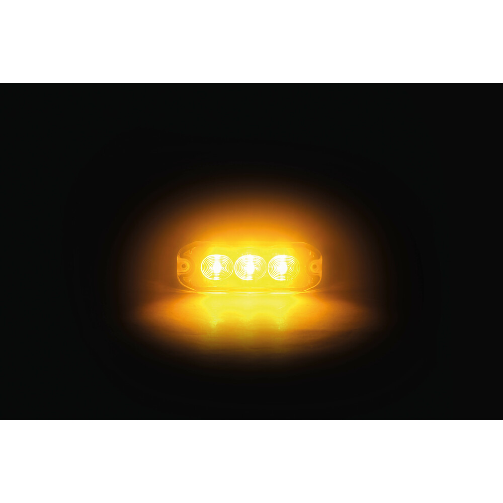 Εικόνα 2 από 4 — ΣΤΡΟΜΠΟ ΠΟΡΤΟΚΑΛΙ 12/24V 3 LED 4 ΧΡΗΣΕΩΝ ΑΔΙΑΒΡΟΧΟ IP67 (ΠΑΧΟΣ: 7mm) 88x30mm  LAMPA – 1 TEM.
