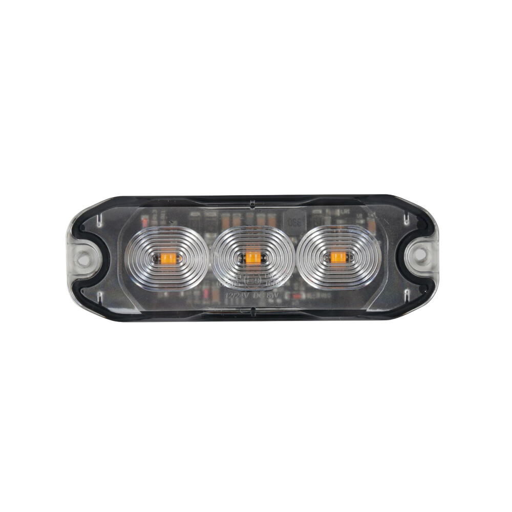 Εικόνα 1 από 4 — ΣΤΡΟΜΠΟ ΠΟΡΤΟΚΑΛΙ 12/24V 3 LED 4 ΧΡΗΣΕΩΝ ΑΔΙΑΒΡΟΧΟ IP67 (ΠΑΧΟΣ: 7mm) 88x30mm  LAMPA – 1 TEM.