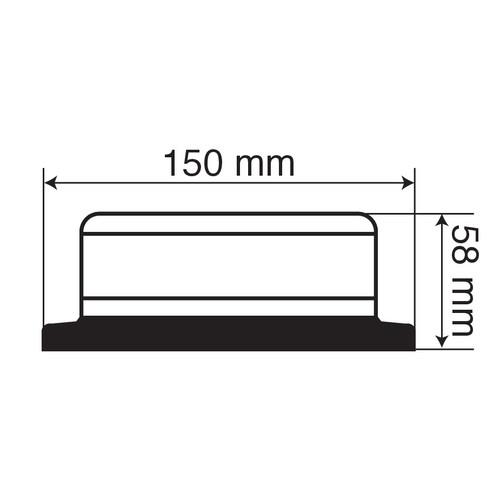 Εικόνα 4 από 4 — ΦΑΡΟΣ RL-6 12V/24V 45LED ΒΙΔΩΤΟΣ ΠΟΡΤΟΚΑΛΙ ΣΤΡΟΓΓΥΛΟΣ 150x58mm