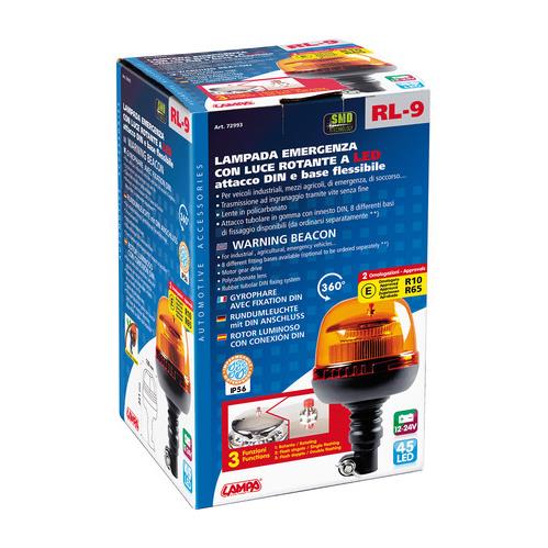 Εικόνα 5 από 5 — ΦΑΡΟΣ RL-9 12V/24V 3 ΧΡΗΣΕΩΝ 45LED ΒΙΔΩΤΟΣ ΕΛΑΣΤΙΚΟΣ ΠΟΡΤΟΚΑΛΙ 221x130mm