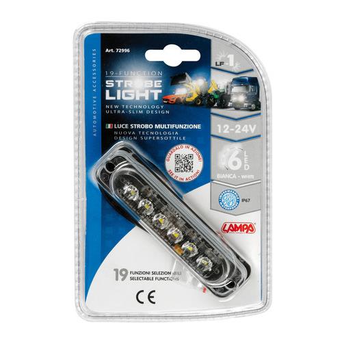 Εικόνα 4 από 4 — ΣΤΡΟΜΠΟ ΛΕΥΚΟ LF1 12/24V ΜΕ 6 LED 19 ΧΡΗΣΕΩΝ ΑΔΙΑΒΡΟΧΟ 113x28mm 1ΤΕΜ.