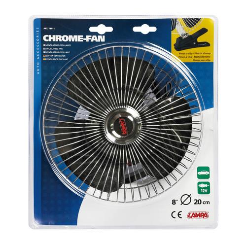 Εικόνα 2 από 2 — ΑΝΕΜΙΣΤΗΡΑΣ CHROME FAN 12V 16W (ΜΕ ΦΙΣ ΑΝΑΠΤΗΡΑ ΚΑΙ ΜΑΝΤΑΛΑΚΙ – Φ  20 cm)