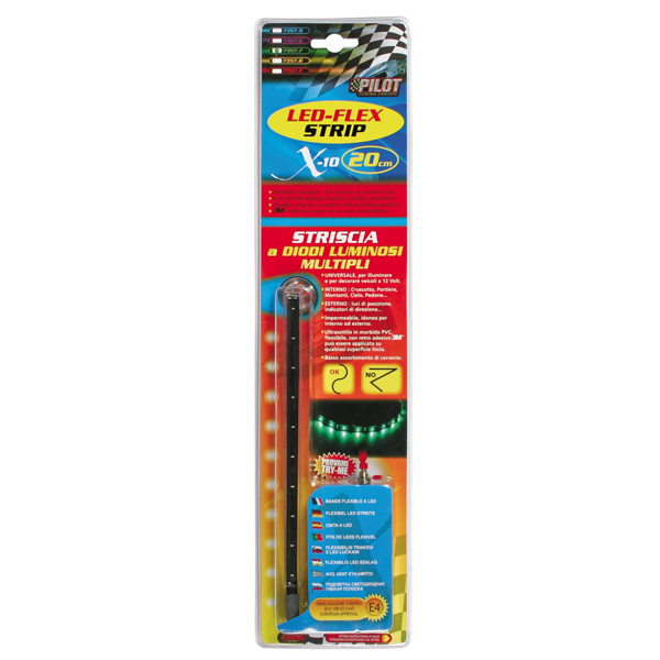 Εικόνα 1 από 2 — ΤΑΙΝΙΑ ΜΕ 10 LED ΕΥΚΑΜΠΤΗ FLEX STRIP 20 CM 12V ΜΩΒ 1ΤΕΜ
