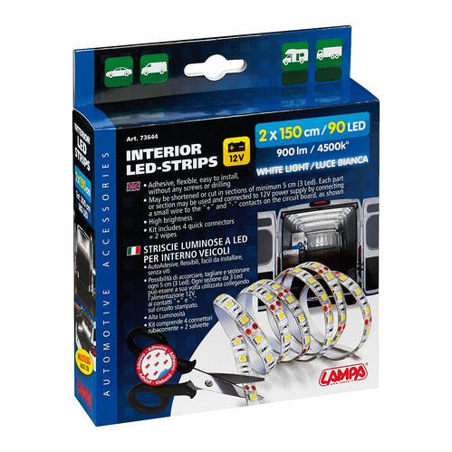 Εικόνα 5 από 11 — ΤΑΙΝΙΑ ΕΣΩΤΕΡΙΚΗ 12V 90LED 4.500K 900lm 2x150cm INTERIOR LED-STRIPS