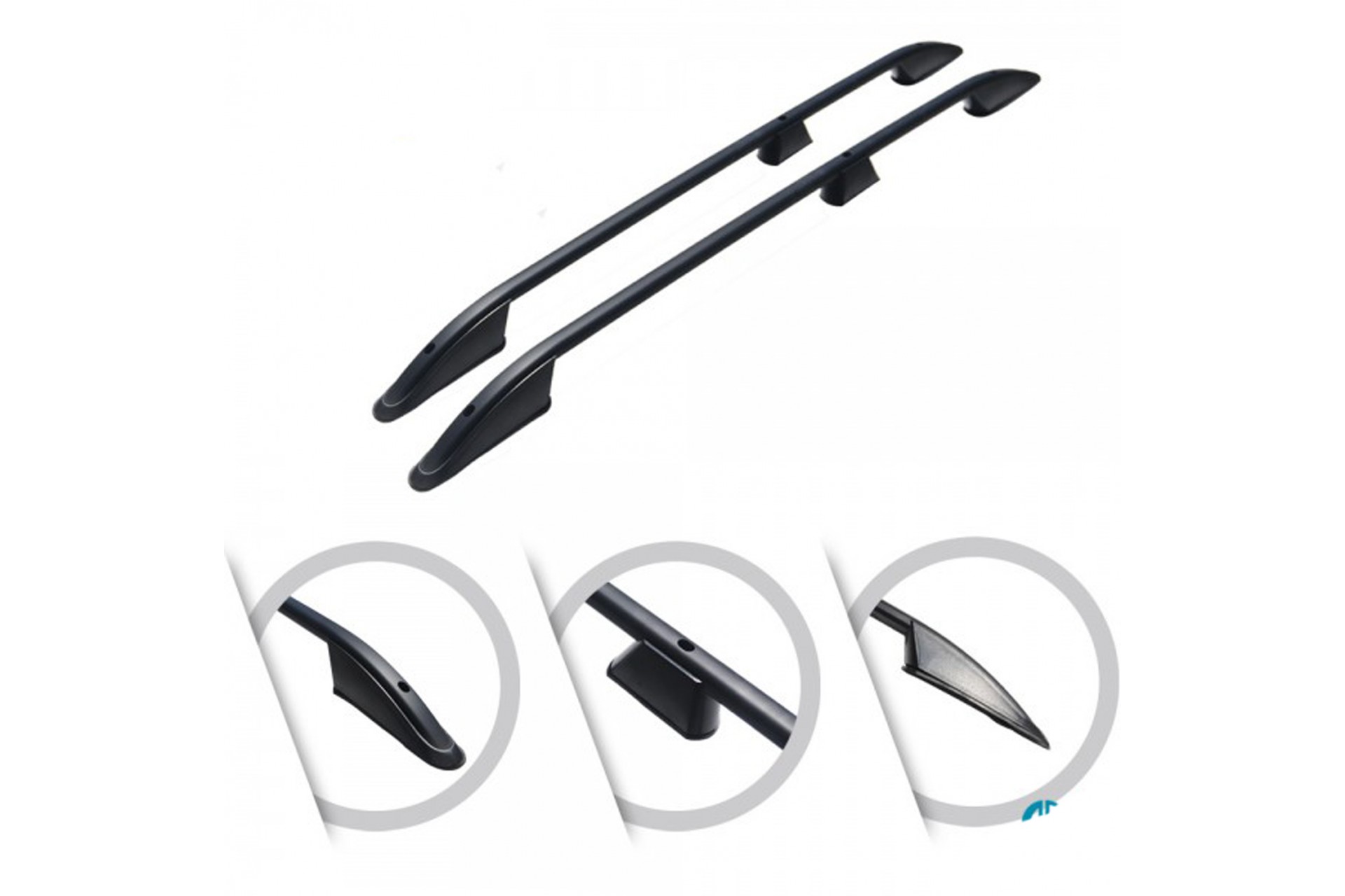 Εικόνα 3 από 4 — ΜΠΑΡΕΣ ΟΡΟΦΗΣ ΓΙΑ VW T5 TRANSPORTER 2003-2015 (L2) ΠΑΡΑΛΛΗΛΕΣ ΑΛΟΥΜΙΝΙΟΥ 2ΤΕΜ ΜΑΥΡΕΣ