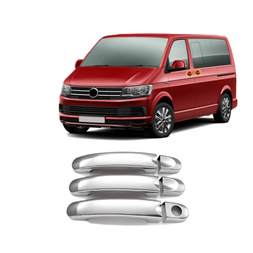 Εικόνα 1 από 3 — ΧΕΡΟΥΛΙΑ ΠΟΡΤΑΣ ΓΙΑ VW T6 TRANSPORTER VAN 2015+ 3 ΠΟΡΤΕΣ  ΧΡΩΜΙΟ ΜΕΤΑΛΛΙΚΑ