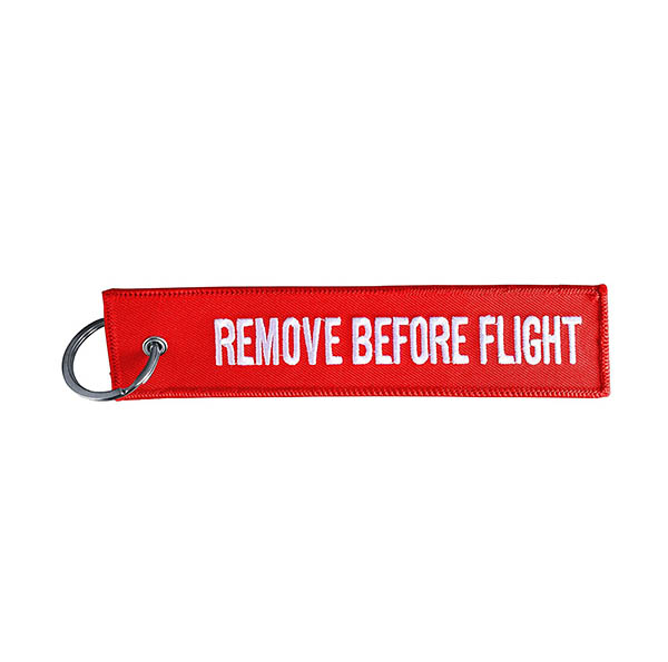 Εικόνα 1 από 1 — ΜΠΡΕΛΟΚ ΚΛΕΙΔΙΩΝ REMOVE BEFORE FLIGHT ΚΟΚΚΙΝΟ ΥΦΑΣΜΑ