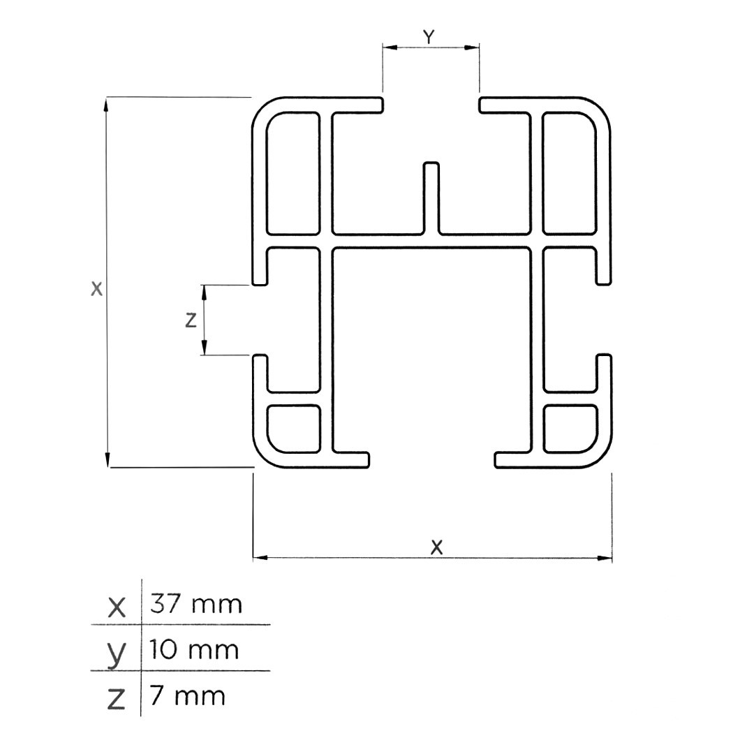 Εικόνα 4 από 9 — ΜΠΑΡΑ ΟΡΟΦΗΣ ΑΛΟΥΜΙΝΙΟΥ PROFESSIONAL XXL 165 cm ΓΙΑ ΕΠΑΓΓΕΛΜΑΤΙΚΑ ΟΧΗΜΑΤΑ MENABO – 1 ΤΕΜ.