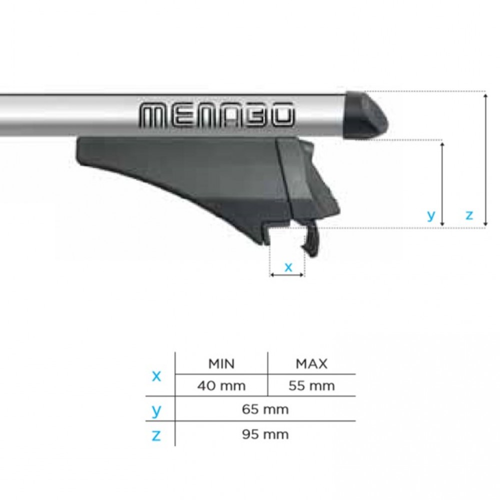 Εικόνα 11 από 11 — MENABO ΜΠΑΡΕΣ ΟΡΟΦΗΣ ΑΛΟΥΜΙΝΙΟΥ TIGER 118.5 cm ΣΕ ΑΣΗΜΙ ΧΡΩΜΑ ΓΙΑ Chery Kaiyi X3 5 doors 2022> ΜΕ FLUSH ή RAISED RAILS – 2 ΤΕΜ. (8490/ΜΒ)