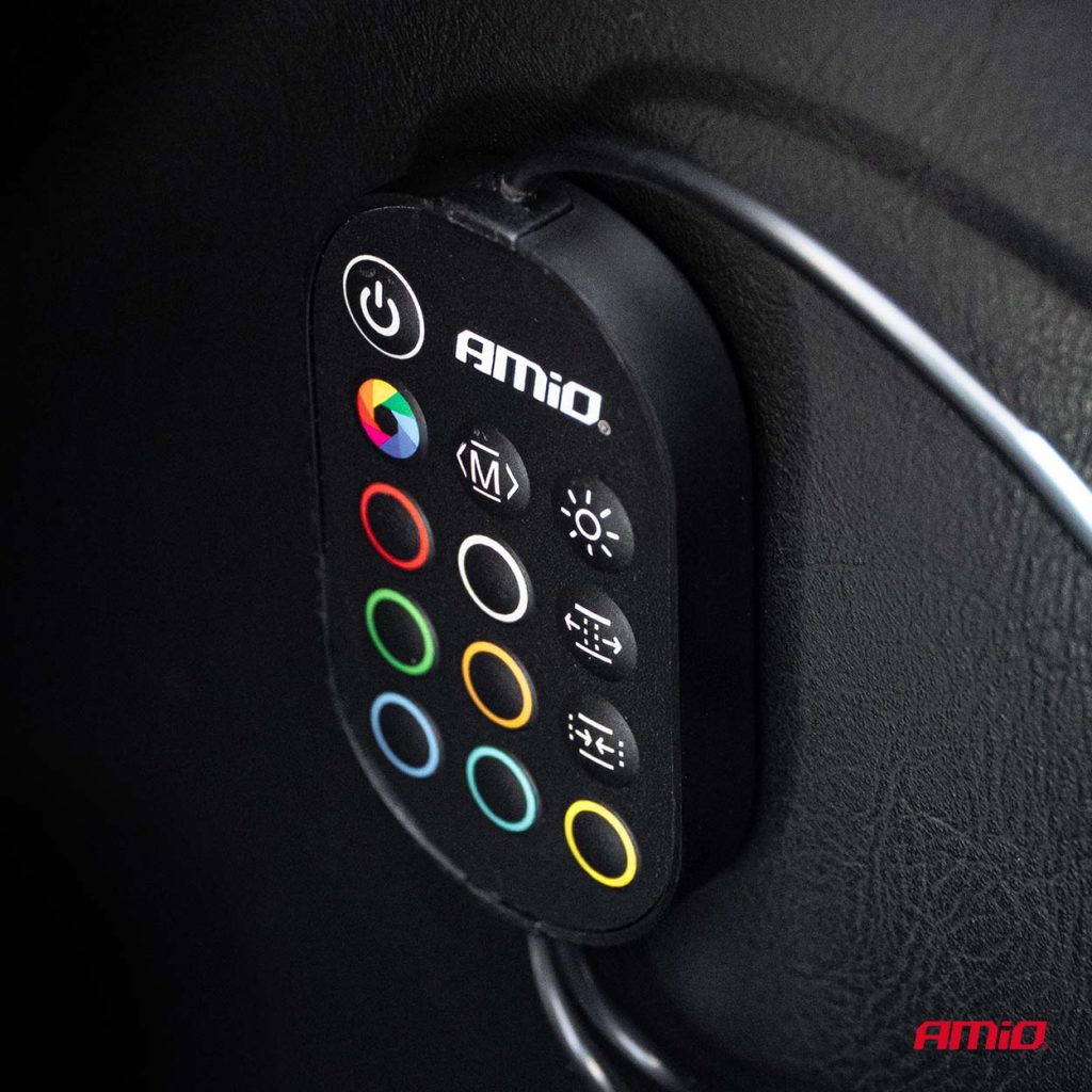 Εικόνα 9 από 10 — Amio – Ταινία LED RGB 12V 2x30cm Flexible με Τηλεχειριστήριο για Πολύχρωμο Εσωτερικό Φωτισμό & Easy Control – Σετ 2 Τεμ. (04579/AM)