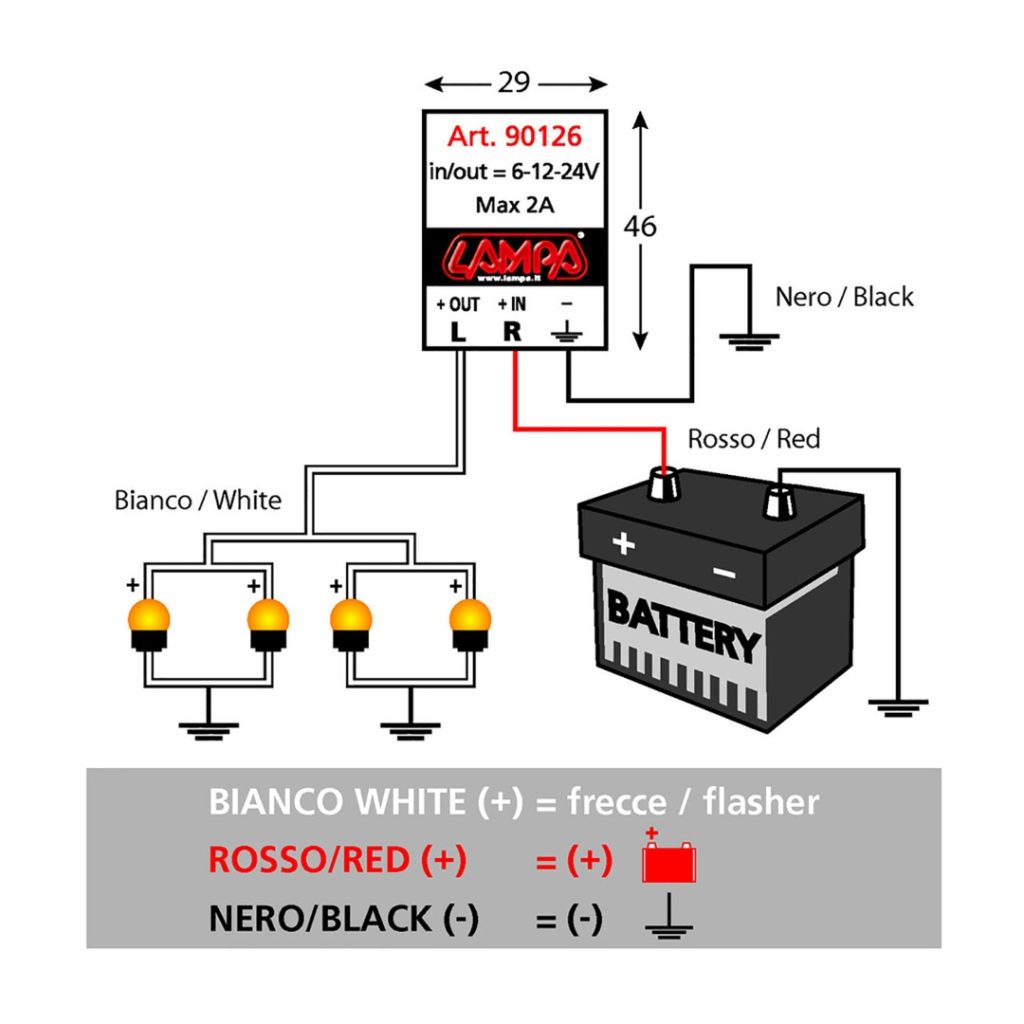 Εικόνα 2 από 4 — ΗΛΕΚΤΡΟΝΙΚΟ ΦΛΑΣΕΡ (FLASHER)  ΓΙΑ LED 6-12-24 V max 2A