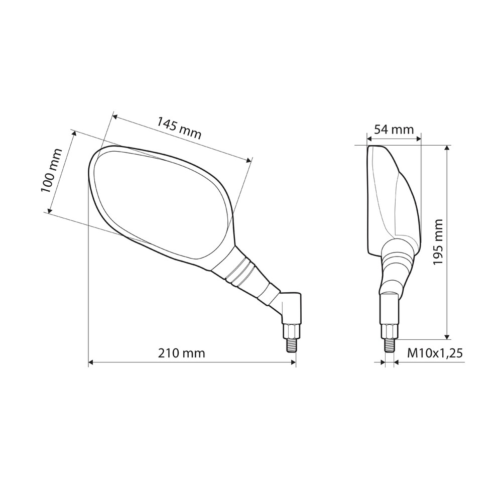 Εικόνα 2 από 3 — Καθρέπτες Μηχανής Horizon Evo M10X1,25 2τεμ.