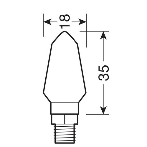 Εικόνα 2 από 3 — ΦΛΑΣ ΜΟΤΟ MICRO ΜΑΥΡΑ 12V SMD LED 35x18mm 2ΤΕΜ.