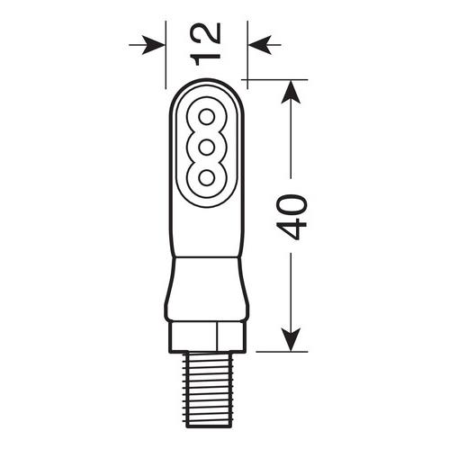 Εικόνα 2 από 4 — ΦΛΑΣ ΜΟΤΟ NANO LED 12V 35x18mm ΜΑΥΡΑ 2 ΤΕΜ.