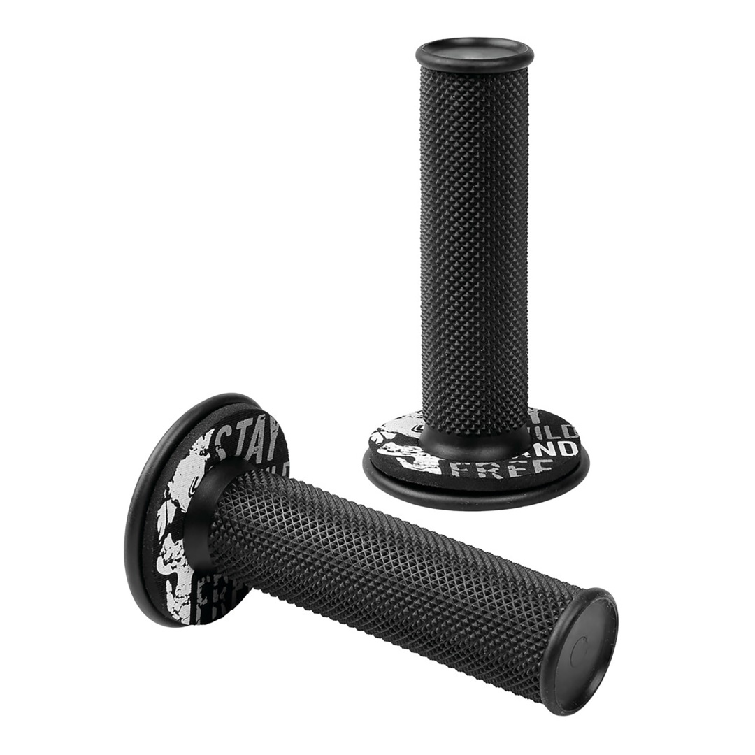 Εικόνα 1 από 3 — ΧΕΡΟΥΛΙΑ MOTO DONUT OFF-ROAD ΜΑΥΡΑ/ΓΚΡΙ 22MM+25MM 12CM 2ΤΕΜ