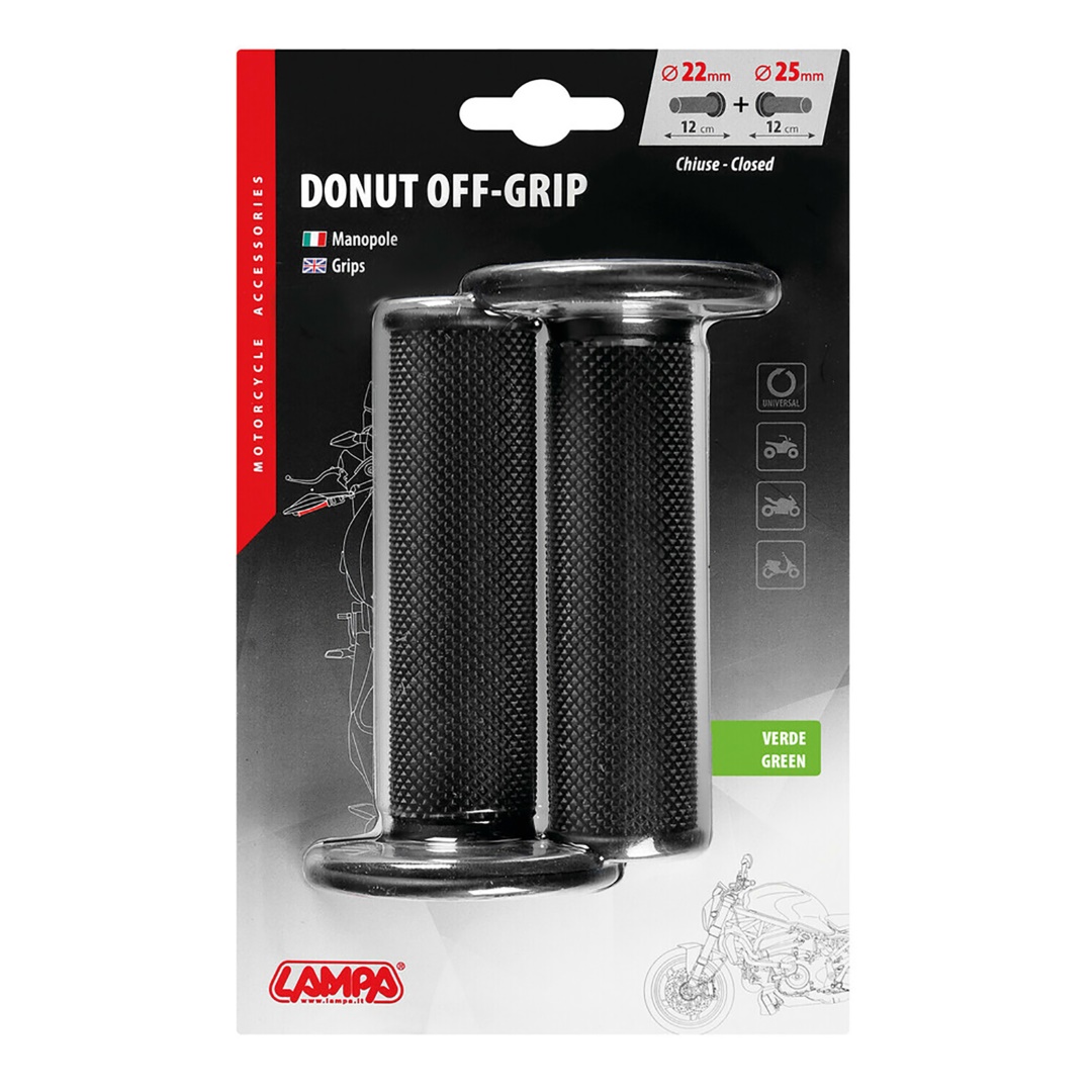 Εικόνα 3 από 3 — ΧΕΡΟΥΛΙΑ MOTO DONUT OFF-ROAD ΜΑΥΡΑ/ΠΡΑΣΙΝΑ 22MM+25MM 12CM 2ΤΕΜ