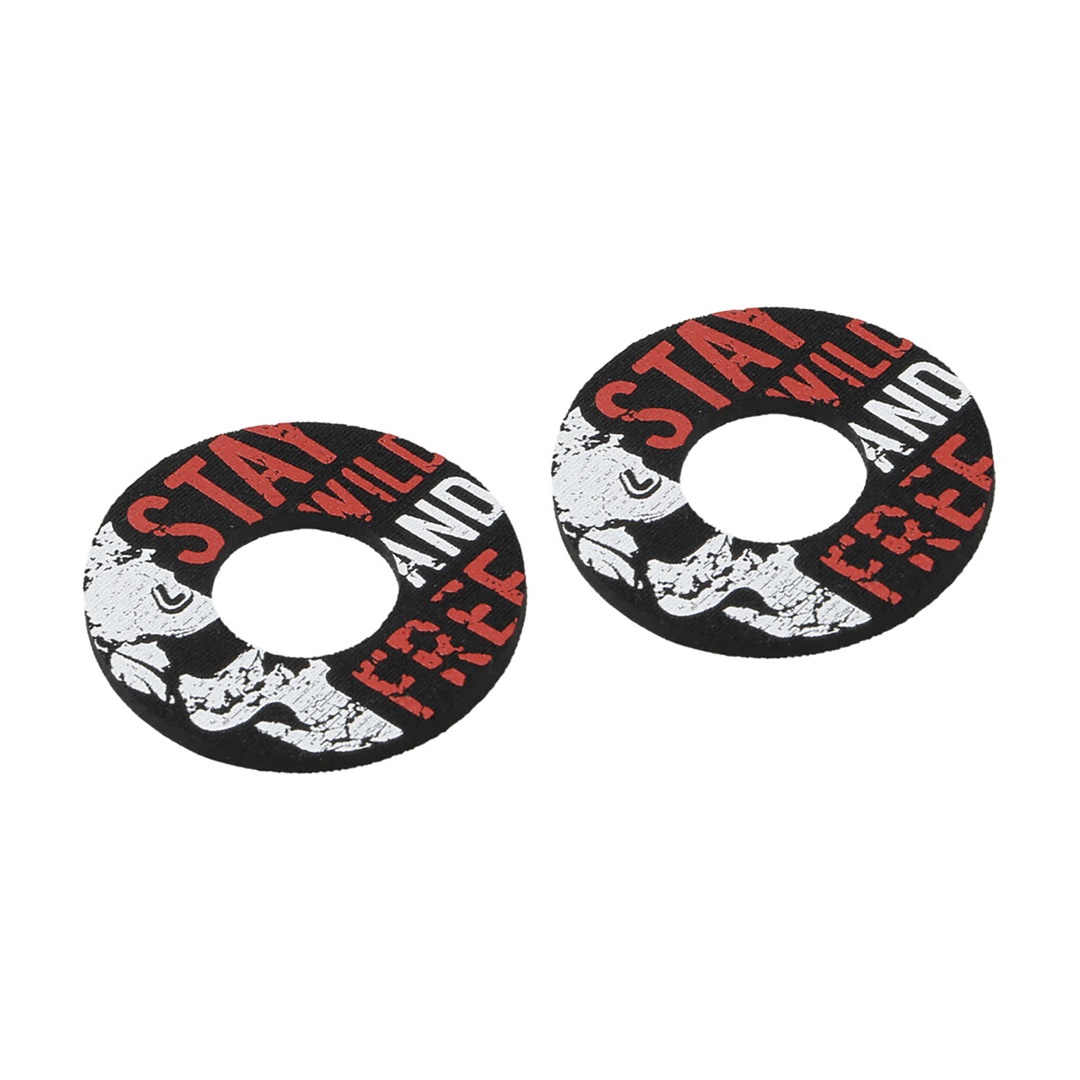 Εικόνα 2 από 3 — ΧΕΡΟΥΛΙΑ MOTO DONUT OFF-ROAD ΓΚΡΙ/ΚΟΚΚΙΝΑ 22MM+25MM 12CM 2ΤΕΜ