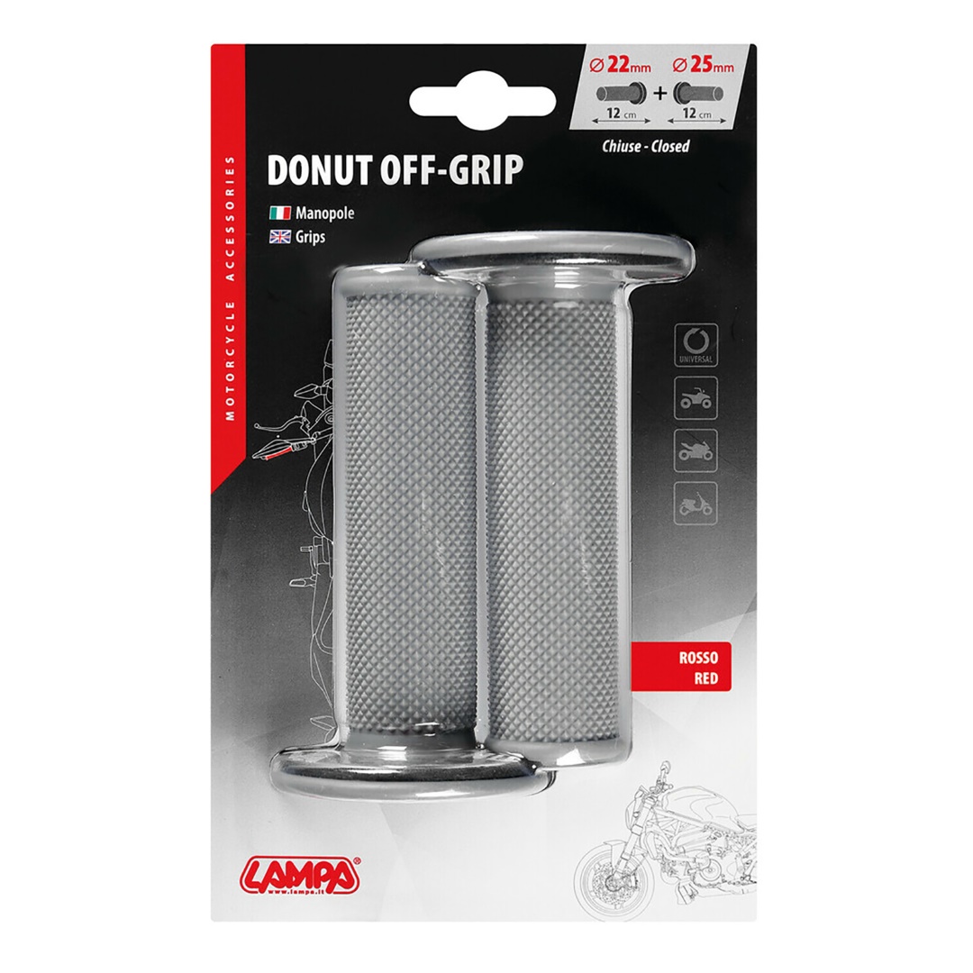 Εικόνα 3 από 3 — ΧΕΡΟΥΛΙΑ MOTO DONUT OFF-ROAD ΓΚΡΙ/ΚΟΚΚΙΝΑ 22MM+25MM 12CM 2ΤΕΜ