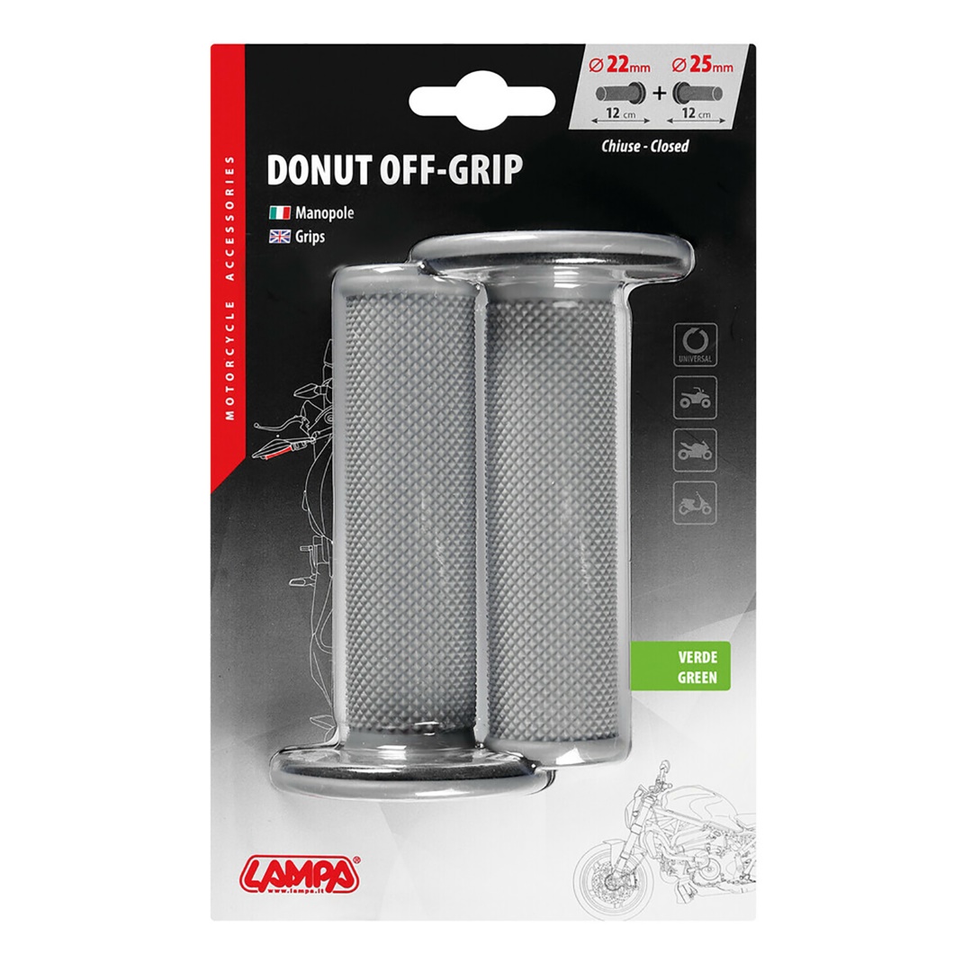 Εικόνα 3 από 3 — ΧΕΡΟΥΛΙΑ MOTO DONUT OFF-ROAD ΓΚΡΙ/ΠΡΑΣΙΝΟ 22MM+25MM 12CM 2ΤΕΜ