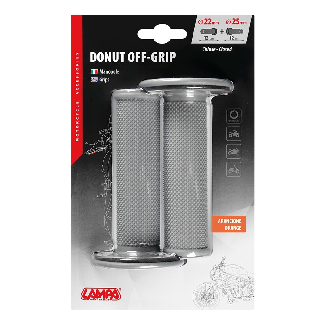 Εικόνα 3 από 3 — ΧΕΡΟΥΛΙΑ MOTO DONUT OFF-ROAD ΓΚΡΙ/ΠΟΡΤΟΚΑΛΙ 22MM+25MM 12CM 2ΤΕΜ