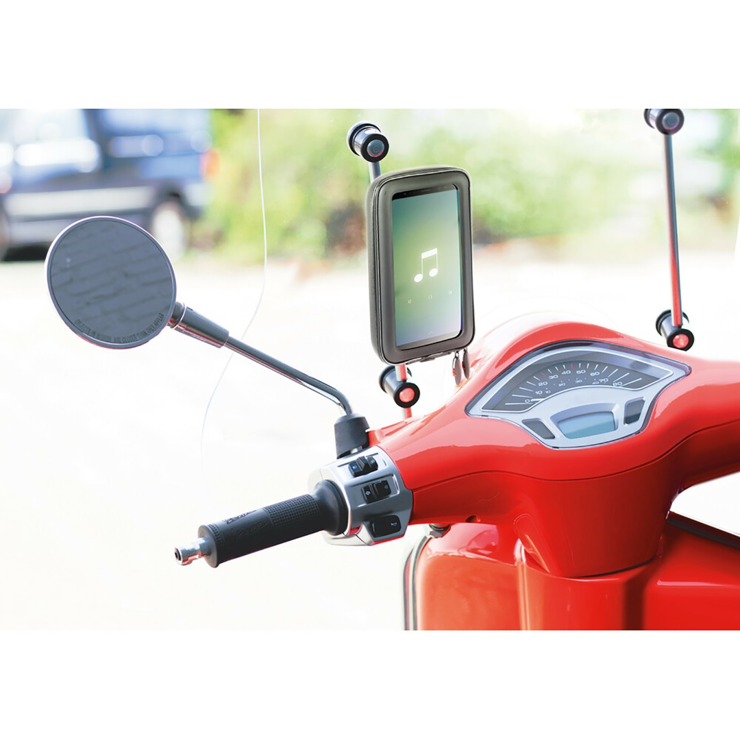 Εικόνα 8 από 13 — ΒΑΣΗ ΣΤΗΡΙΞΗΣ ΚΙΝΗΤΟΥ SMART SCOOTER CASE 165x90mm ( ΜΕ ΣΤΗΡΙΞΗ ΣΤΟ ΚΑΘΡΕΠΤΗ Η ΣΕ ΜΠΑΡΑ 9-14mm)