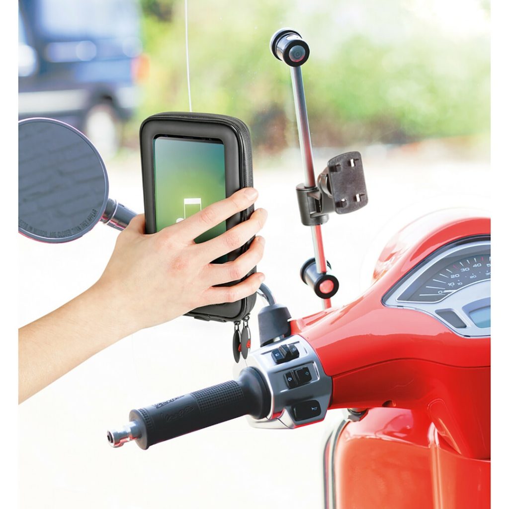 Εικόνα 9 από 13 — ΒΑΣΗ ΣΤΗΡΙΞΗΣ ΚΙΝΗΤΟΥ SMART SCOOTER CASE 165x90mm ( ΜΕ ΣΤΗΡΙΞΗ ΣΤΟ ΚΑΘΡΕΠΤΗ Η ΣΕ ΜΠΑΡΑ 9-14mm)