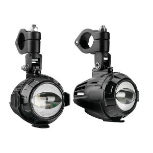 Lampa - Προβολείς Ομίχλης Moto FOG-X2 12V 30W 2100lm 6000-6500K Φ71mm 1 LED Αδιάβροχοι IP68 με Καλωδίωση και Βάσεις Φ38-39mm - Σετ 2 Τεμ. (9158.2-LM)