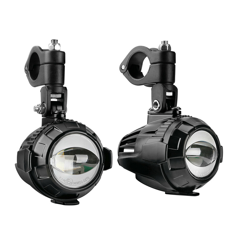 Εικόνα 1 από 6 — Lampa – Προβολείς Ομίχλης Moto FOG-X2 12V 30W 2100lm 6000-6500K Φ71mm 1 LED Αδιάβροχοι IP68 με Καλωδίωση και Βάσεις Φ38-39mm – Σετ 2 Τεμ. (9158.2-LM)