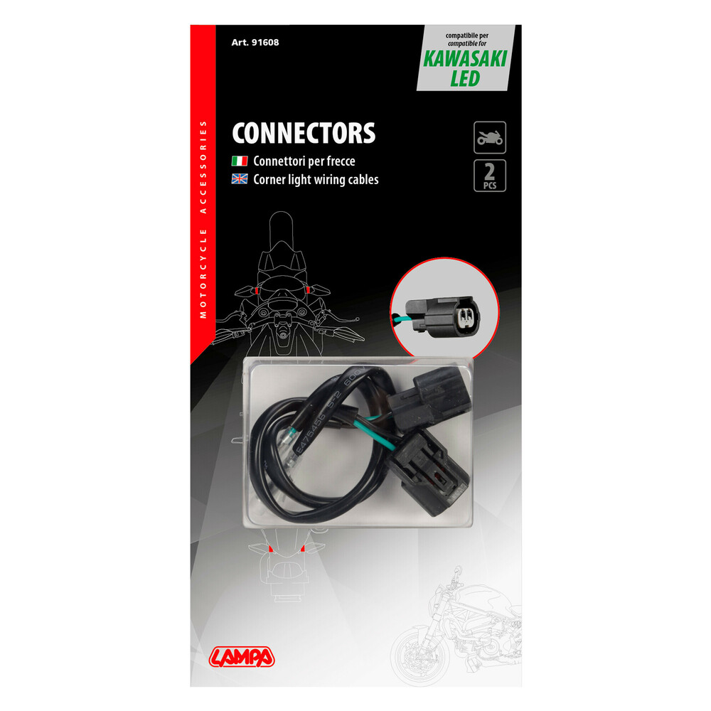 Εικόνα 4 από 4 — ΚΑΛΩΔΙΩΣΗ ΓΙΑ ΣΥΝΔΕΣΗ LED ΦΛΑΣ KAWASAKI​ LAMPA – 2 ΤΕΜ
