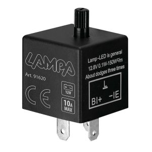 LED FLASHER (ΦΛΑΣΙΕΡΑ) TRIMMER ΗΛΕΚΤΡΟΝΙΚΟ ΓΙΑ LED ΦΛΑΣ 12V max 10A 3PIN LAMPA - 1 ΤΕΜ.