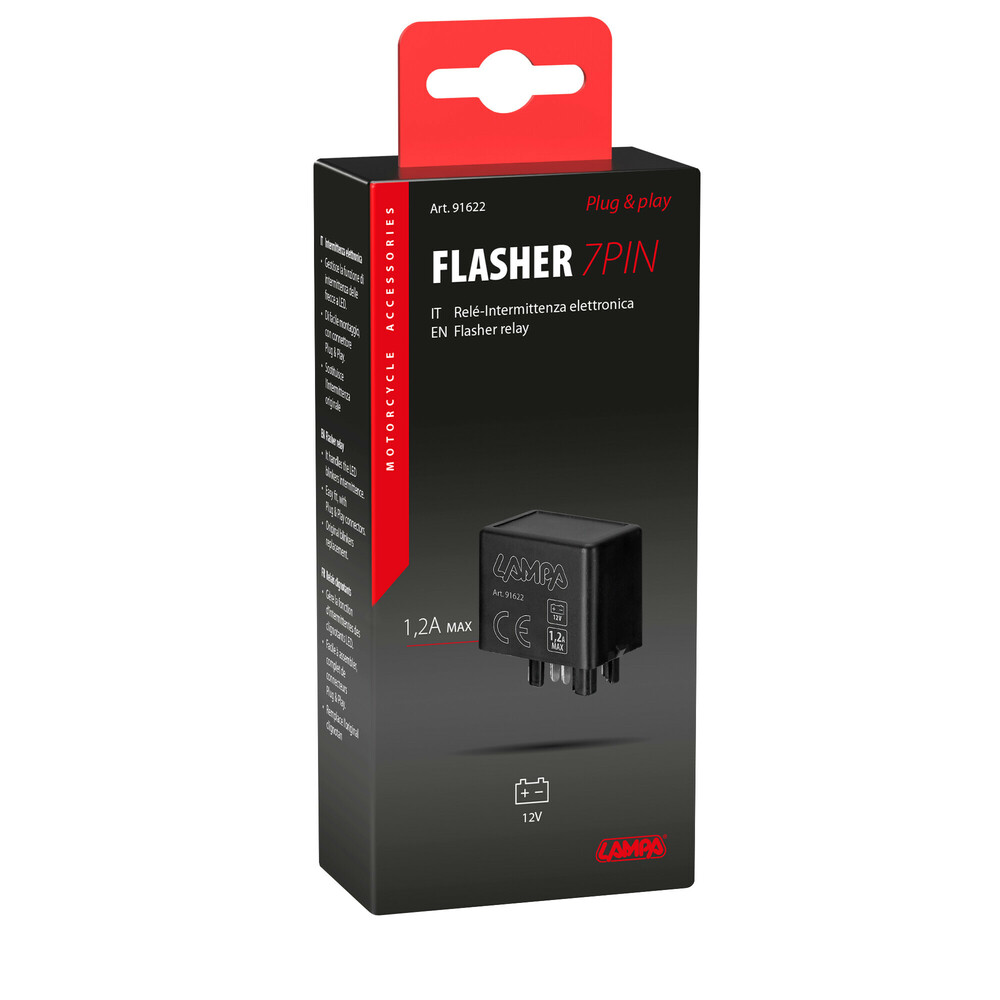Εικόνα 3 από 3 — LED FLASHER (ΦΛΑΣΙΕΡΑ)  7PIN ΓΙΑ LED ΦΛΑΣ 12V 1,2A max PLUG & PLAY LAMPA – 1 ΤΕΜ.