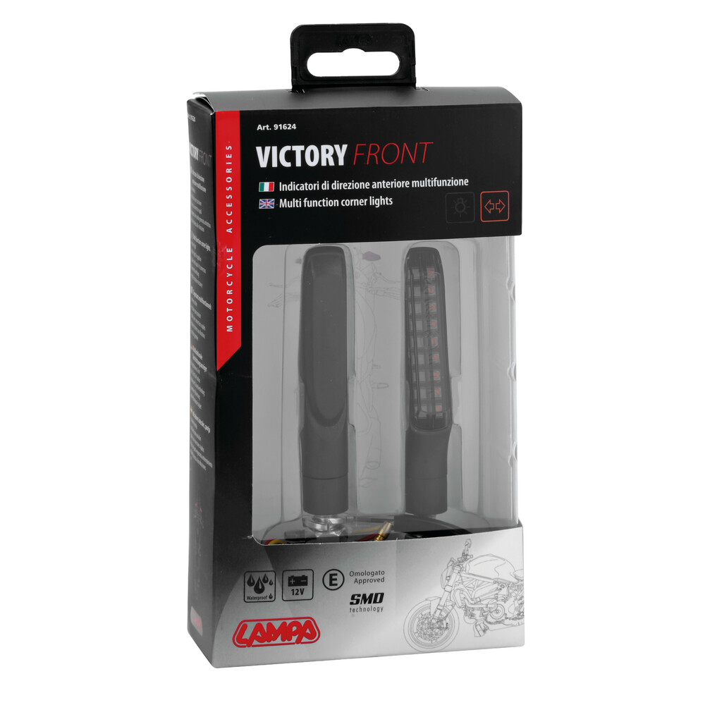Εικόνα 3 από 3 — ΦΛΑΣ MOTO ΕΜΠΡΟΣ 12V SMD LED VICTORY ΜΑΥΡΟ 2 ΧΡΗΣΕΩΝ (ΘΕΣΕΩΣ /ΦΛΑΣ) 91x15mm  LAMPA  – 2 TEM