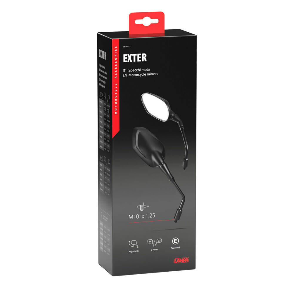 Εικόνα 2 από 2 — ΚΑΘΡΕΠΤΕΣ MOTO EXTER M10x1,25 DX+SX ΣΕ ΜΑΥΡΟ ΧΡΩΜΑ LAMPA – 2 ΤΕΜ.