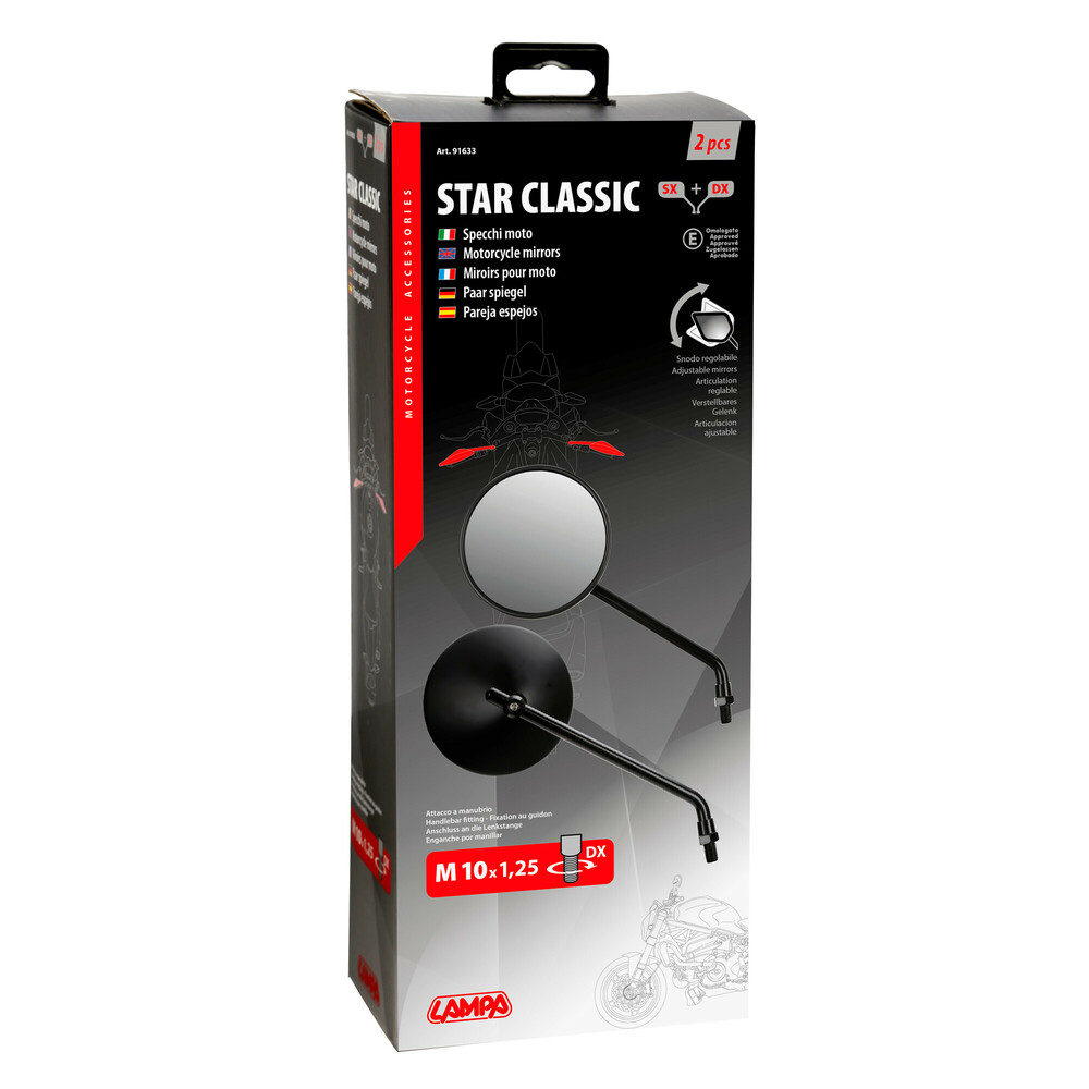 Εικόνα 3 από 3 — ΚΑΘΡΕΠΤΕΣ MOTO ΣΤΡΟΓΓΥΛΟΙ M10X1,25 DX 106cm STAR CLASSIC LAMPA – 2 ΤΕΜ