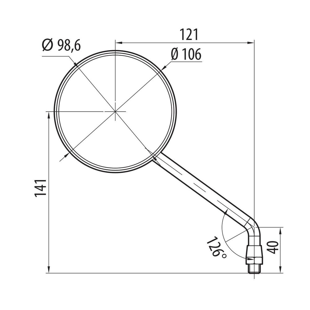 Εικόνα 2 από 3 — ΚΑΘΡΕΠΤΕΣ MOTO ΣΤΡΟΓΓΥΛΟΙ M10X1,25 DX 106cm STAR CLASSIC LAMPA – 2 ΤΕΜ