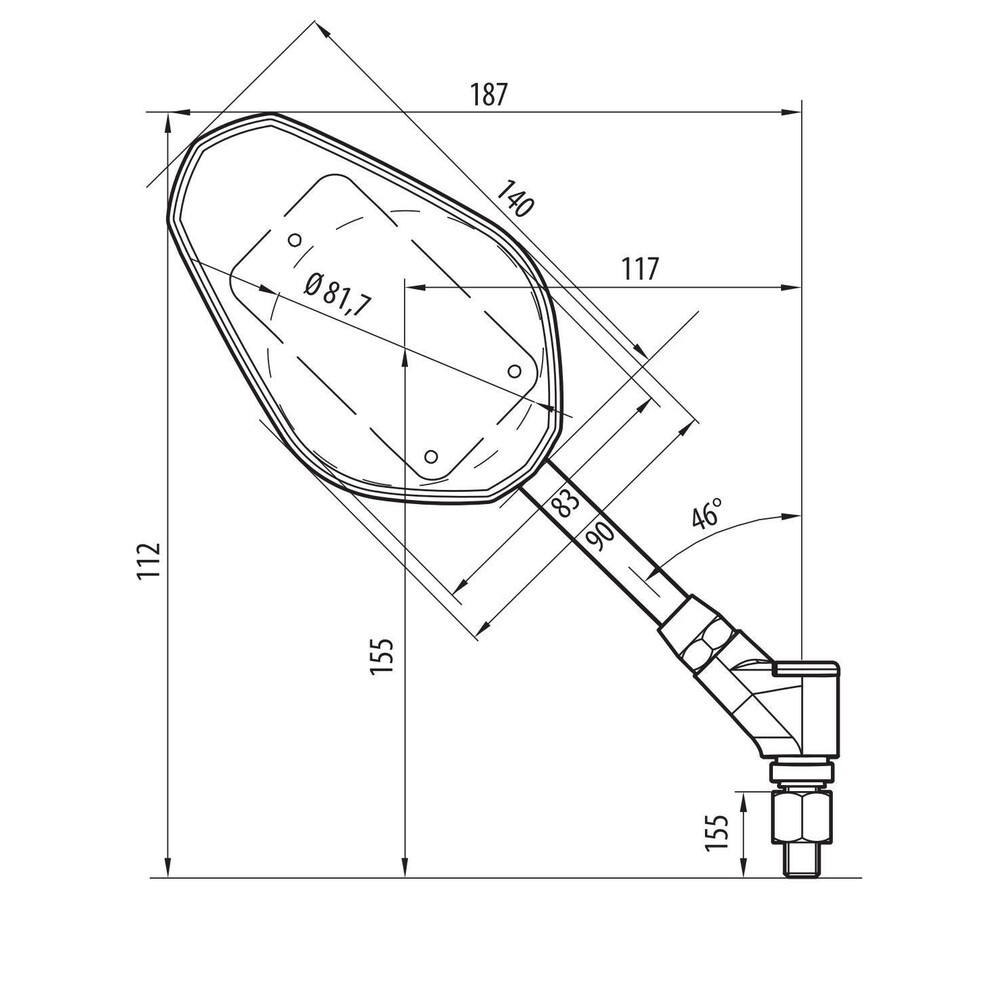Εικόνα 2 από 3 — ΚΑΘΡΕΠΤΕΣ MOTO M10X1,25 DX TRIDENT LAMPA – 2 ΤΕΜ