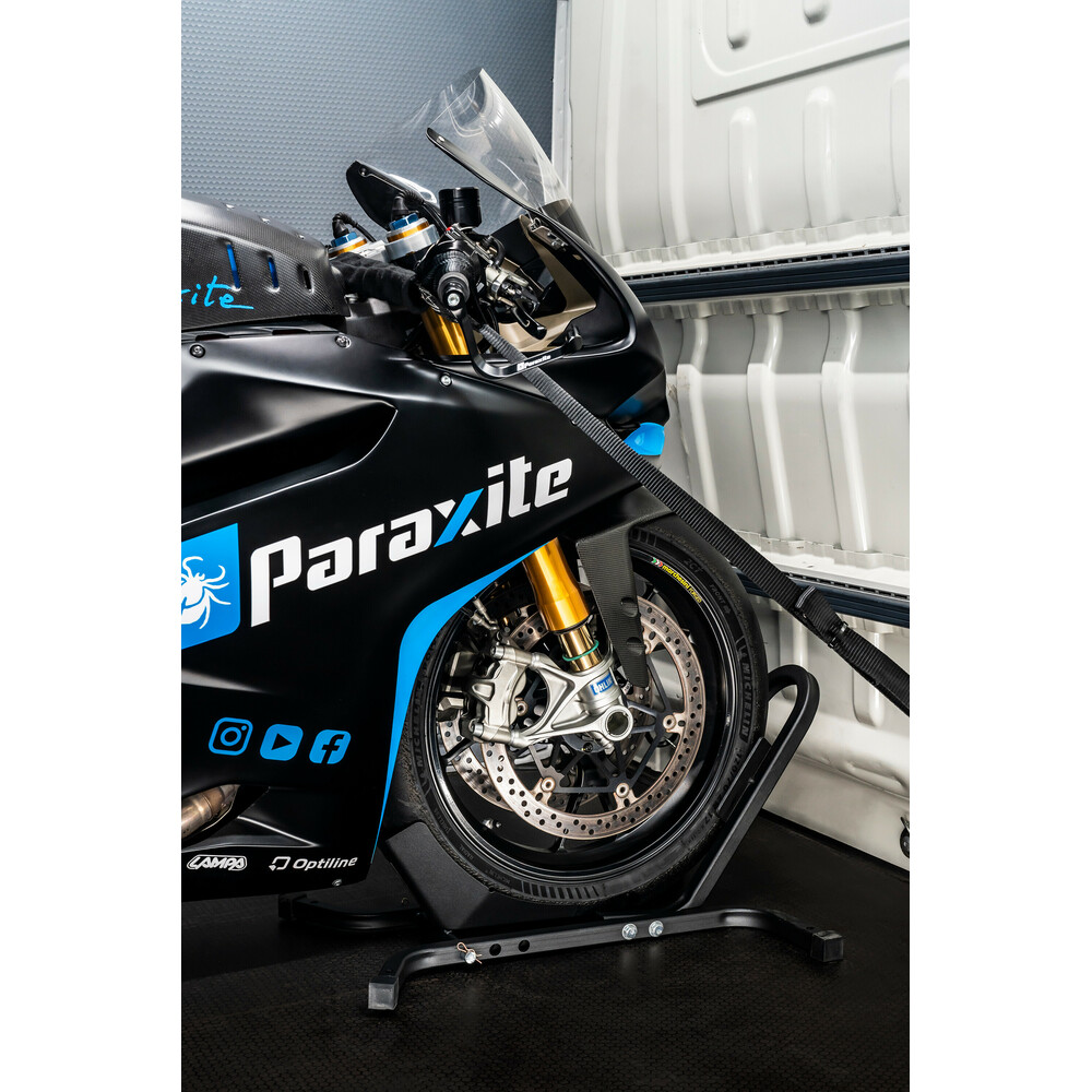 Εικόνα 2 από 5 — ΣΤΑΝΤ MOTO ΕΜΠΡΟΣ ΤΡΟΧΟΥ STAND LOCK ΓΙΑ ΕΛΑΣΤΙΚΑ 15-21 ΙΝΤΣΩΝ max180mm ΣΕ ΜΑΥΡΟ ΧΡΩΜΑ LAMPA – 1 ΤΕΜ.