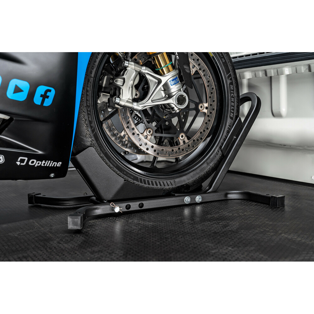 Εικόνα 3 από 5 — ΣΤΑΝΤ MOTO ΕΜΠΡΟΣ ΤΡΟΧΟΥ STAND LOCK ΓΙΑ ΕΛΑΣΤΙΚΑ 15-21 ΙΝΤΣΩΝ max180mm ΣΕ ΜΑΥΡΟ ΧΡΩΜΑ LAMPA – 1 ΤΕΜ.